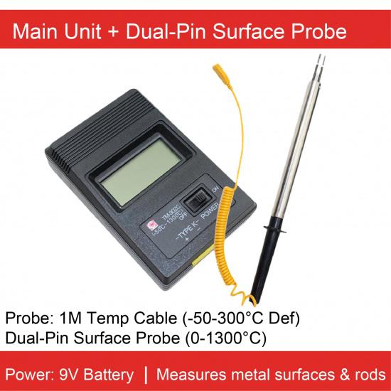TM902C K-Type Thermocouple Thermometer Industrial Digital Display Temperature Meter High Temp Gauge for Oil Water Dyeing