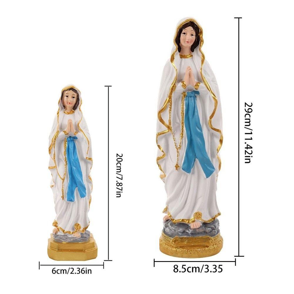New Resin Virgin Mary Statue Handmade Crafts Gift Blessed Virgin Mother Mary Sculpture Catholic Mary Sculpture Home Decor