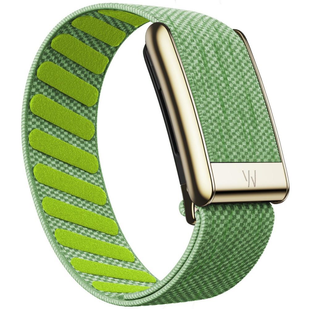 Suitable for Whoop 5.0 Mg Wristband Strap W Leather Nylon Woven Elastic Whoop Sports Replacement Strap Gold Silver Metal