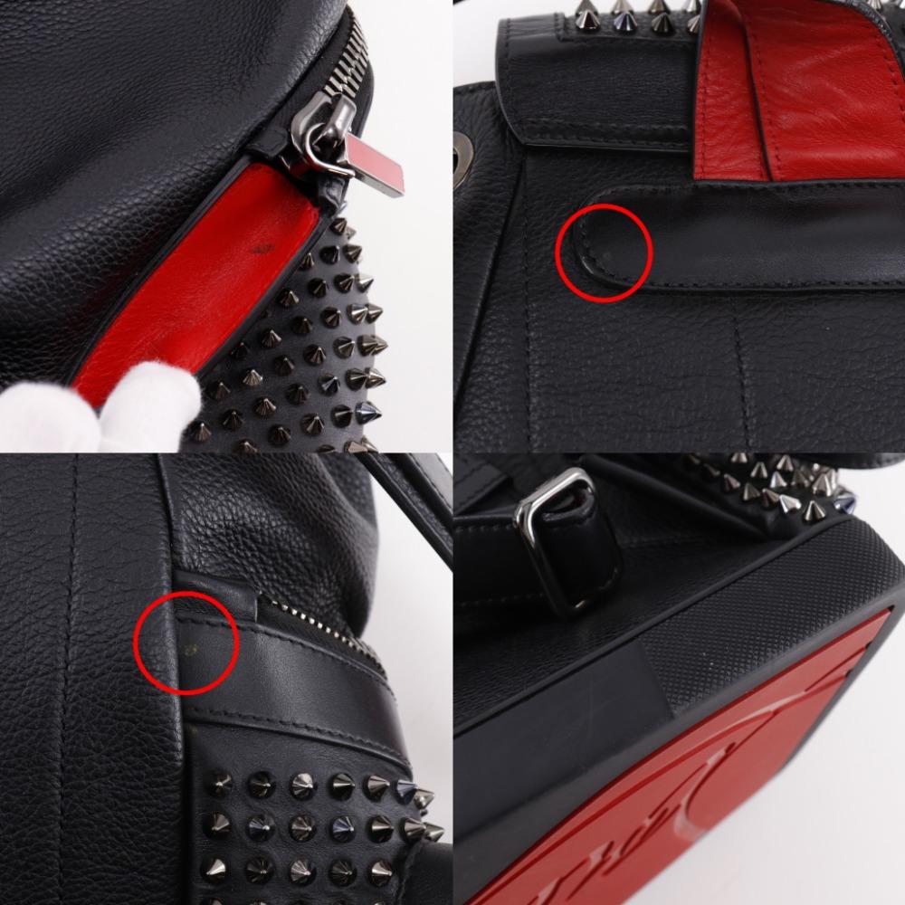 Christian Louboutin Explorer funk Backpack Daypack Studs black leather mens Used