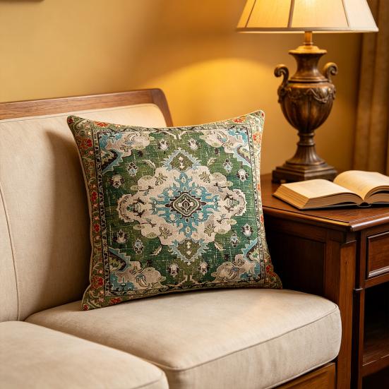 Boho Throw Pillow Covers, 18 x 18 Inch Bohemia Ethnic Style Cushion Case, Decorative Pillowcase for Sofa Couch