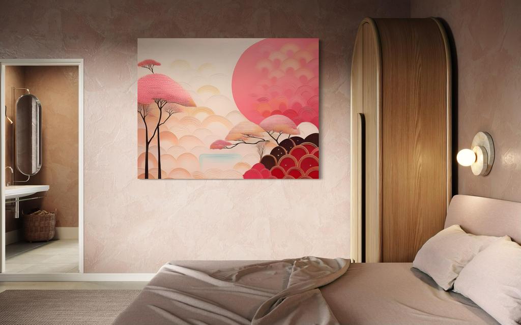 Canvas print, Asian Pink Landscape