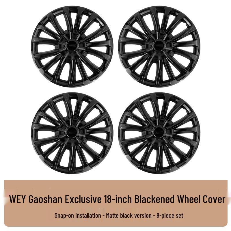 Fits 25 Wey Gaoshan Models: Black Hub Caps, Tire Blackening Kit, Warrior Protective Covers, and Accessories