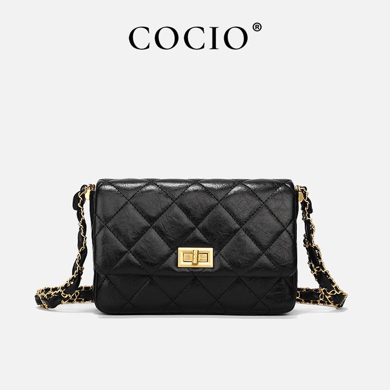 

2025 Summer New Classic Diamond Pattern Chain Bag, Niche Design with a High-End Feel, Small-style Shoulder and Crossbody Square Bag чёрный