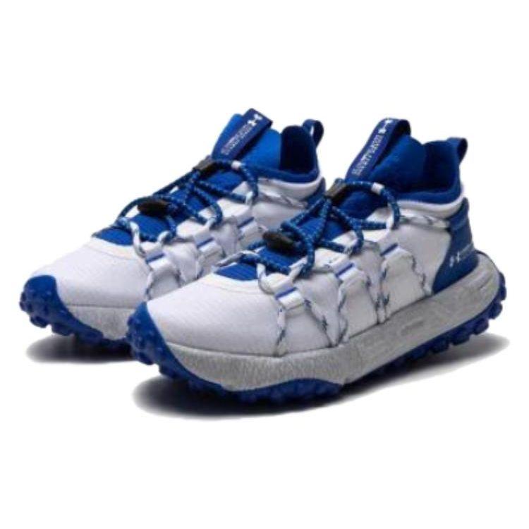 Under Armour Summit UA HOVR Summit FT Cuff Comfortable Durable Breathable Lightweight Mid-Top Casual Shoes Unisex Sneaker White Blue 3022945-105