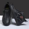 Herren Outdoor Casual Stiefeletten für alle Jahreszeiten, Slipper mit seitlichem Reißverschluss, handgefertigte Casual Stiefel für Herren, rutschfest, Übergröße 39-48