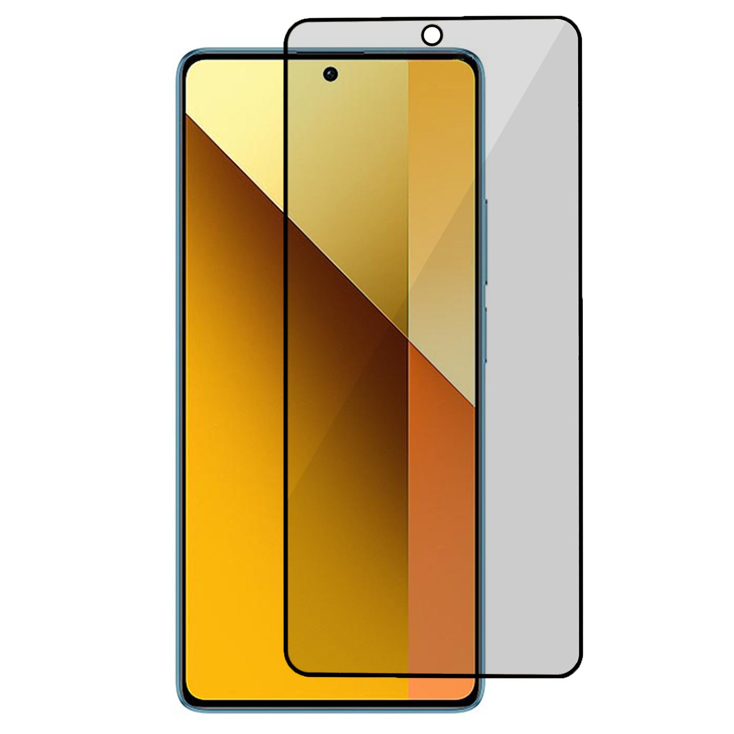 

For Xiaomi Redmi Note 13 5G Anti-Peep Privacy Screen Protector Tempered Glass Film Full Glue As Shown A