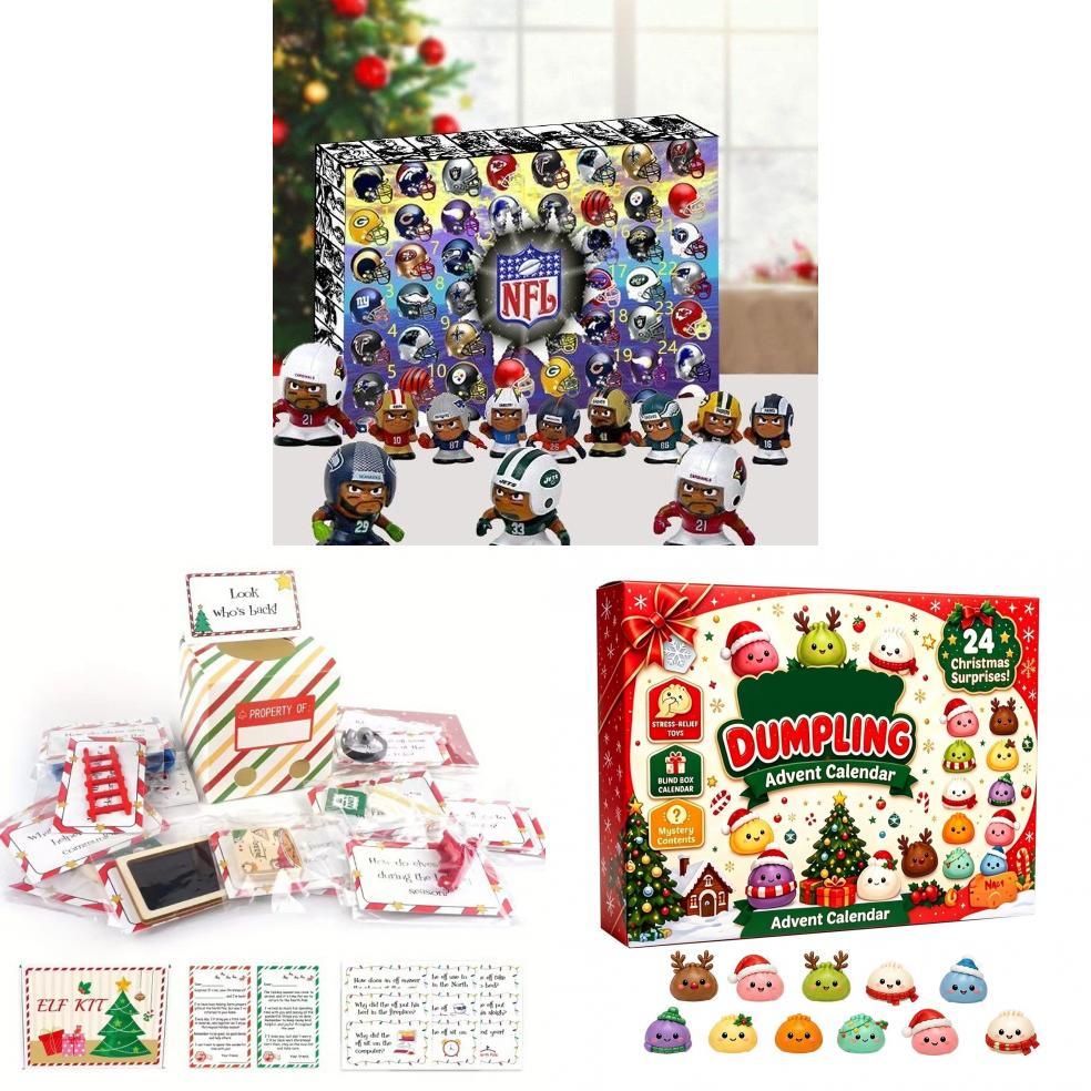 Weihnachts-Adventskalender PVC Handgemachte Dekoration für Feiertagsfeiern