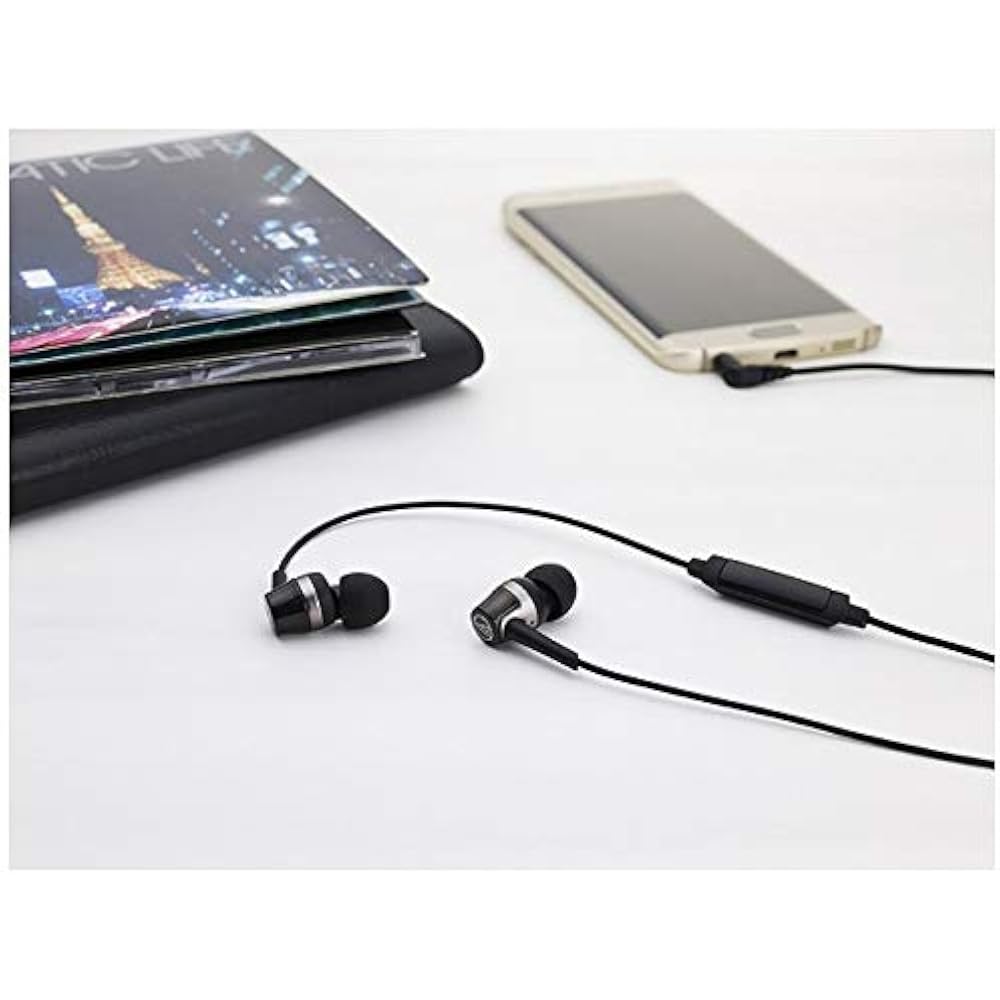 Audio-Technica ATH-CKR30iS BK Wired In-Ear Headphones with Remote and Microphone for Smartphones,...