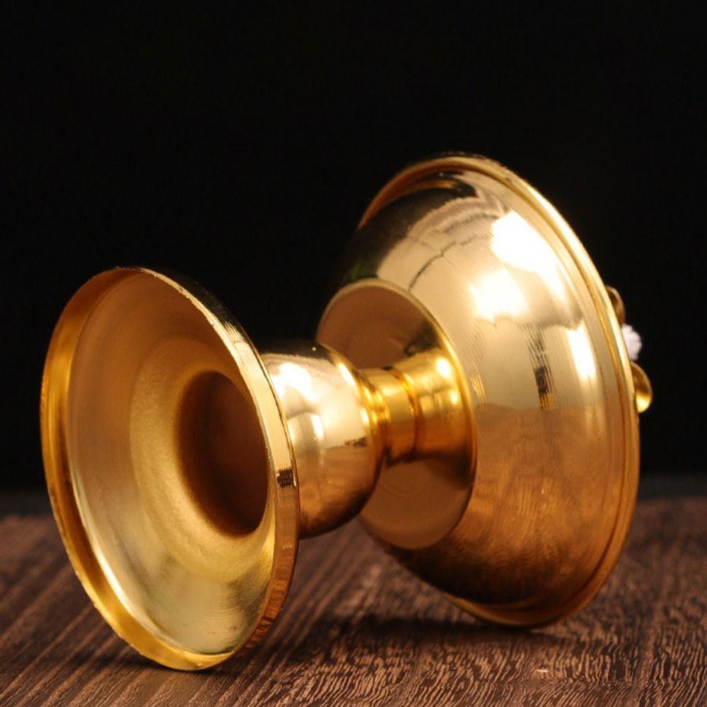 Adjustable Butter Lamp Holder Exquisite Oil Dish Ornaments Vintage Zinc Zinc Alloy Oil Lamp  Lamp Decor