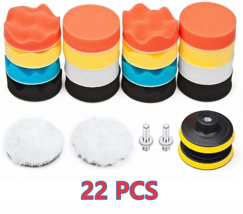 Auto Car Polishing Sponge Pads Kit Foam Pad Buffer for Polishing Machine Motorcycle Scratch Removal Wax Pads for Motor Vehicle