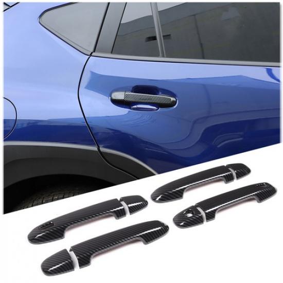 ABS Imitate Carbon Fiber Smart Door Handle Cover For Subaru Crosstrek -2024