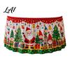 Wrinkle Free Table Cloth for Celebration Christmas Skirt 70.9×29.5 Inch Apron with Santa Gnome Reindeer Buffalo Reusable Cover Dining Plaid