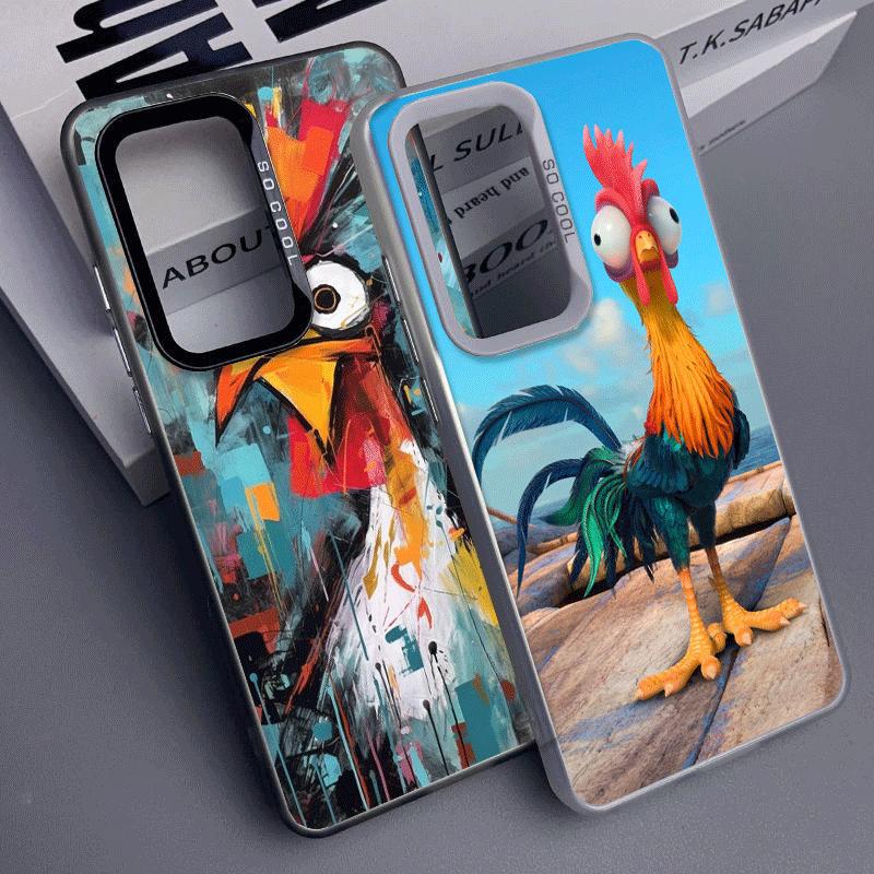 Custodia Morbida per Telefono con Gallina e Gallo per Samsung A17 A16 A15 A14 A13 A57 A56 A55 A54 A53 A37 A36 A35 A34 A33 A26 A25 A24 A23 A52