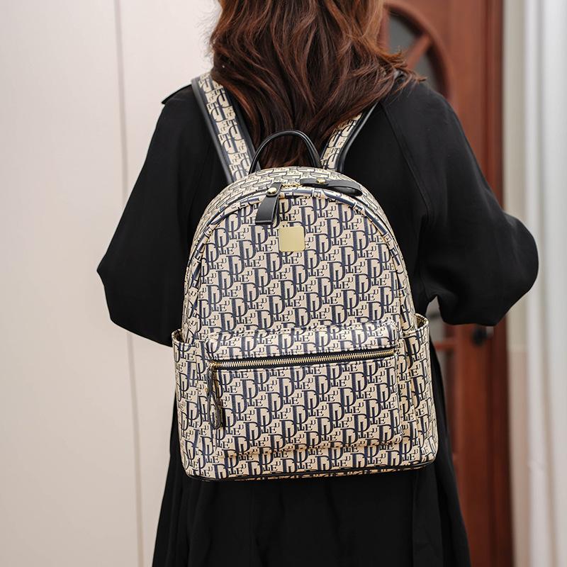 2025 Women's Mori Style Retro Fashion Letter Backpack