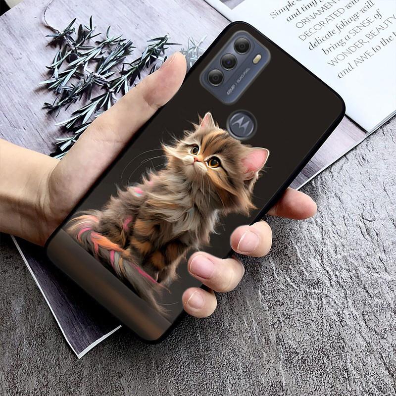

Чехол для телефона с милым котенком и котом для Moto G84 G22 G32 G42 G52 G62 G53 G72 G60 G60S G100 G10 G20 G30 G13 G50 G 5G G Pure Moto G100