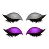 2 Pairs Lazy Eye Shadow Eyelash Patch 2-in-1 Eyeshadow Eyelashes Makeup Stickers Reusable Eye Makeup Stickers with False Lashes Shadow