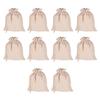 10Pcs Cotton Linen Bag Small Storage Drawstring Bag 9 X 6.7in Reusable Storage Bag for Bread Flowers