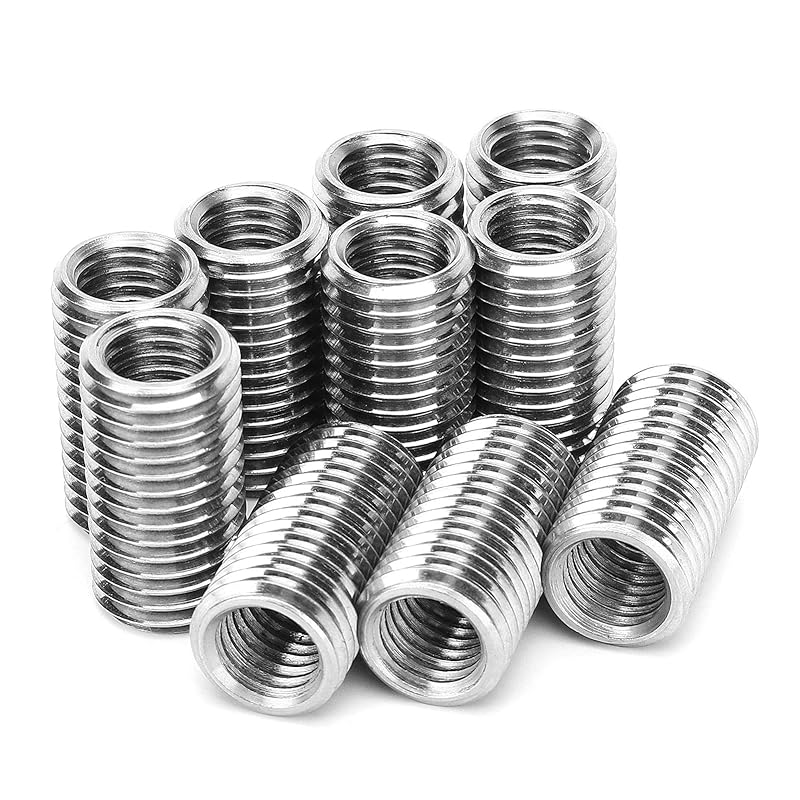 10Pcs 22mm Threaded Insert Reducing Nuts, M16 X 2 Female To M20 X 2.5 Male Repair Insert Nut Thread Nut Conversion Kit Stainless Steel