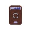 Compatible Apple MagSafe Leather Card Holder and Phone Stand with ID Storage and Finger Ring.