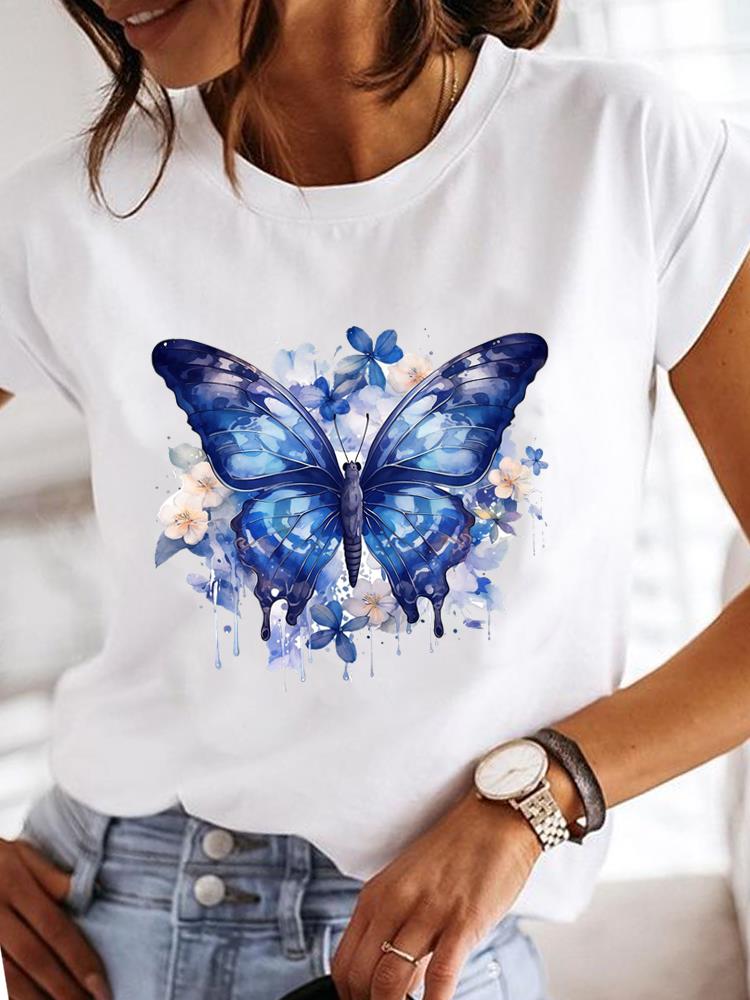 (Asian Size)  Clothing T Shirt sweet plant cute Fashion Tee Print Lady Women Casual Top Short Sleeve Female Graphic T-shirts