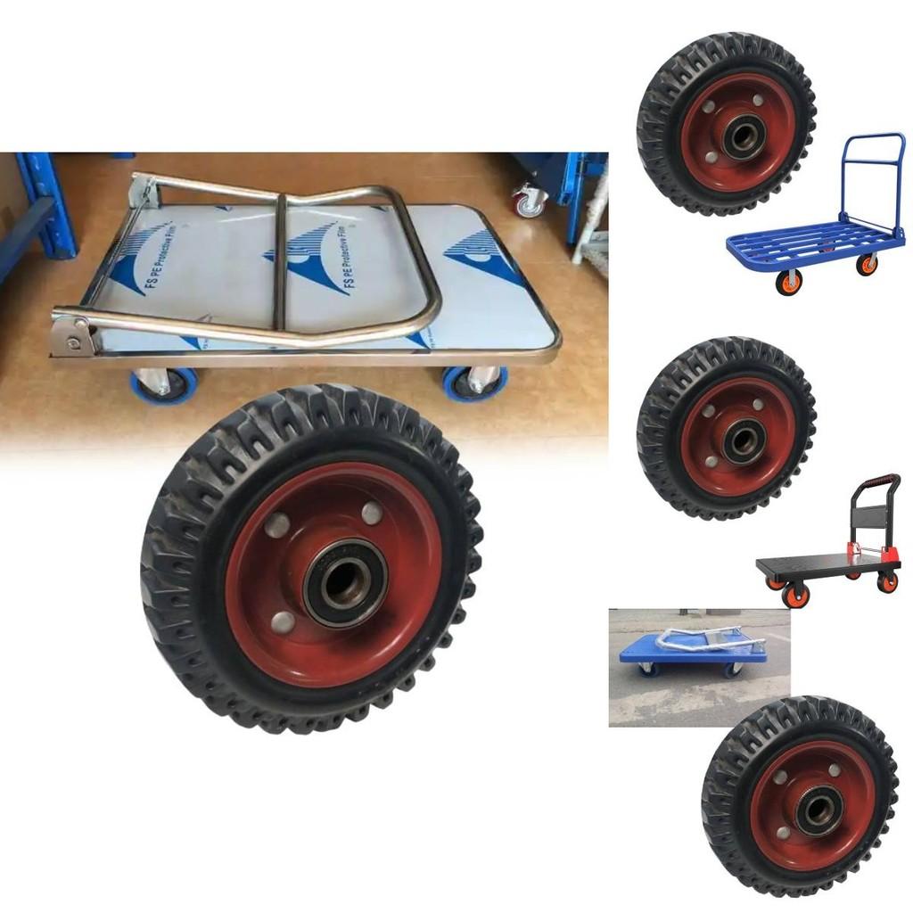 Wind Fire 10inch Flat Tread Rubber Casters With High Load Capacity For Industrial Trolleys