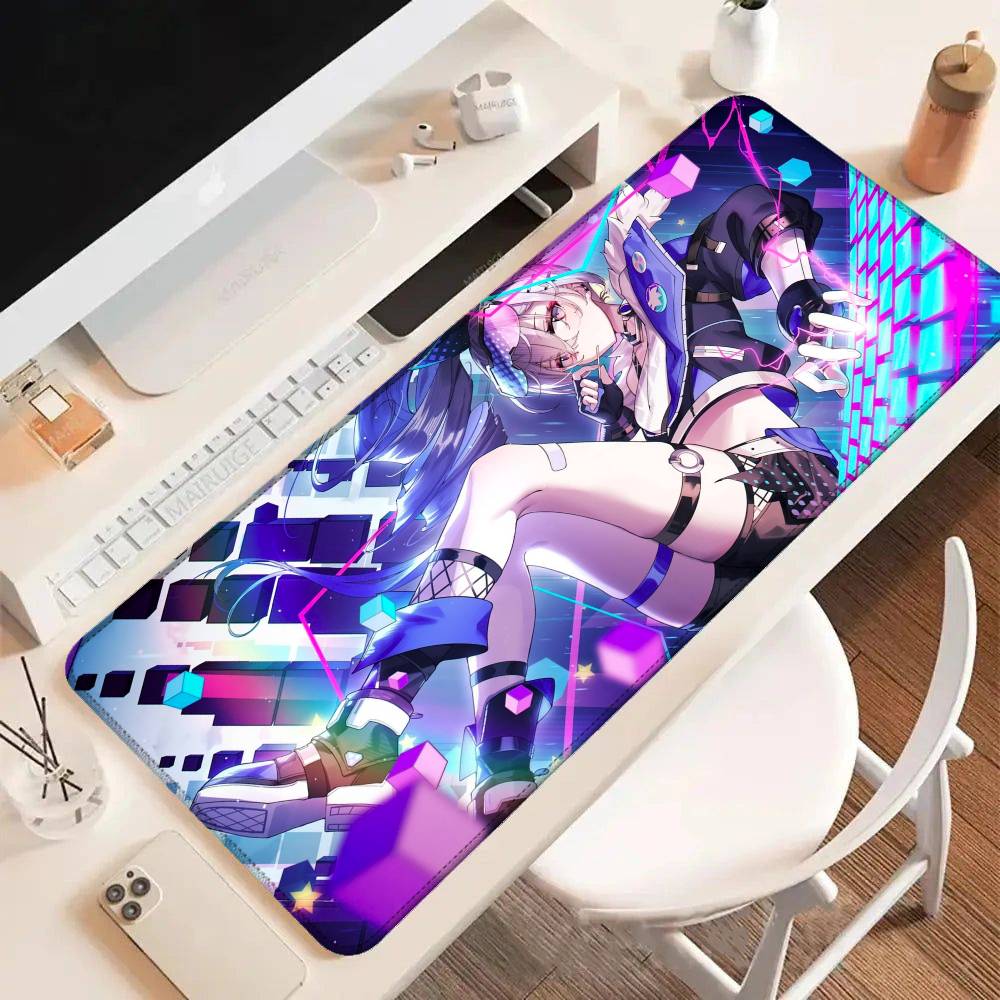 Honkai Star Rail Acheron Mouse Pad Rubber Thicken Overlock Gaming Table Mat Office Computer Keyboard Pad PC Mousepad