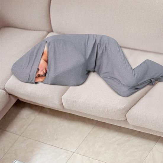 Compression Sleep Sack Portable Sleeping Wrap with Hood Stretchable Thin Sleep Sack for Adults Teens Anxiety Relief Alternative To Weighted Blankets
