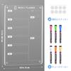 Langaelex Set aus mit 6 Farben Kühlschrank Magnetisch Acryl Memo Menü Einkaufsliste Whiteboard, Zeitplan, 2, 20x30cm, Markern, Tafel, Tafel, Diagramm,