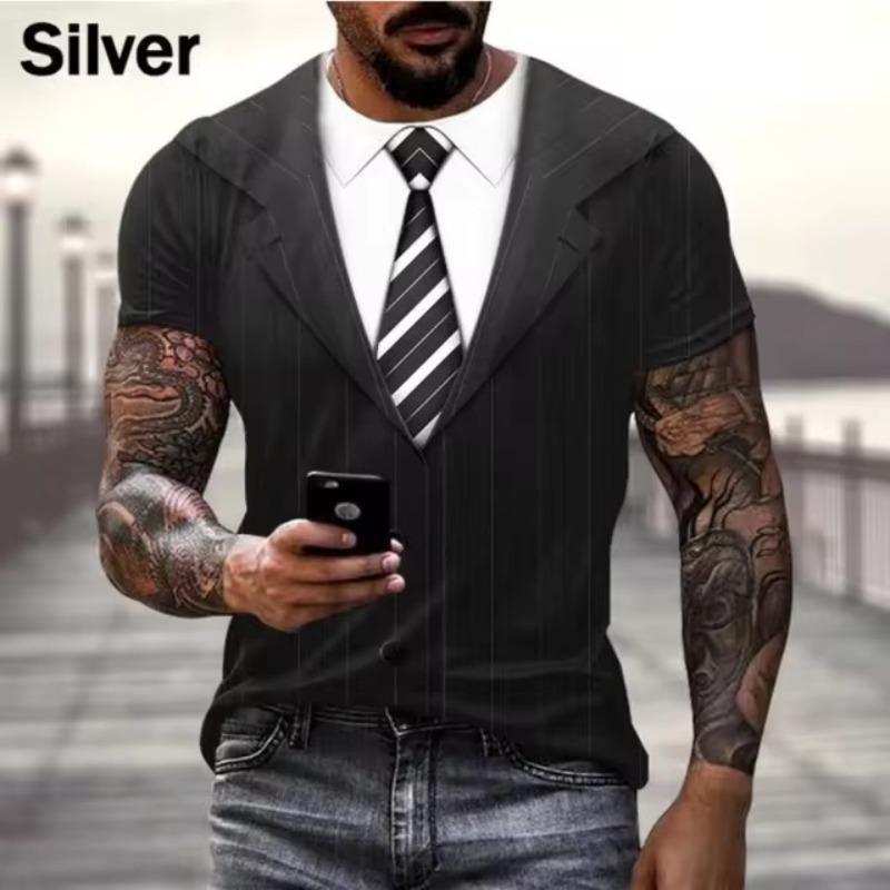 Forever Men Nep Pak 3D T-shirt Smoking Vlinderdas 3D Geprinte T-shirts Mannen Cosplay Herenkleding Kwaliteit T-shirts Zomer Streetwear Tops 3XL