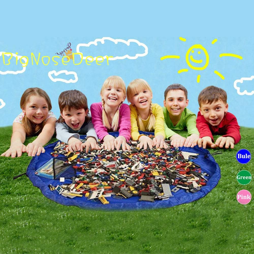 Lexitek Kids Play Mat Foldable Baby Toy Storage Bag Kids Rug Children Toy Organizer