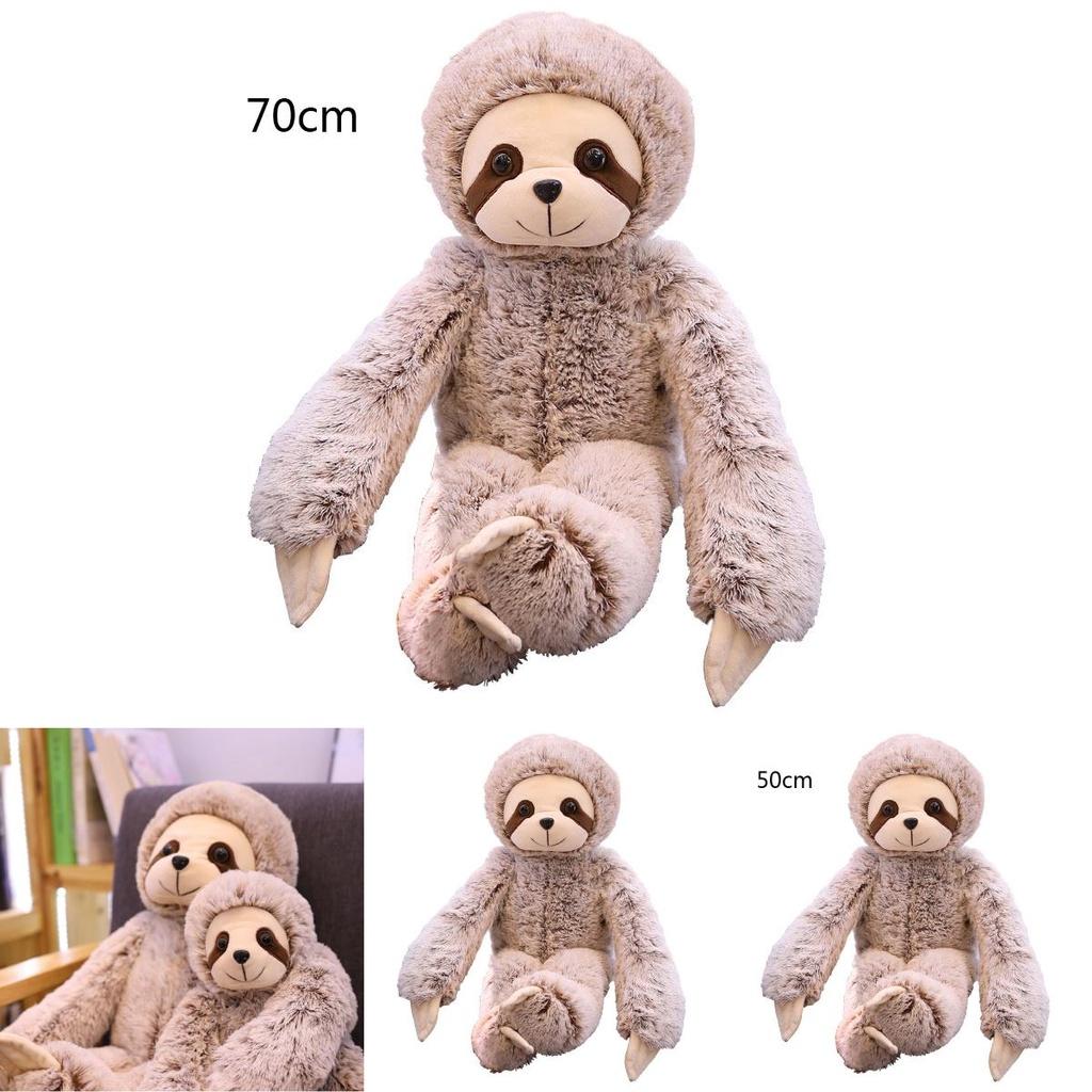 Delightfully Soft 50/70cm Sloth Plush Stuffed Toy Animal Ideal For Kids Presents
