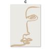 Beige And Black Abstract Line Geometric Face Wall Art Canvas Painting Nordic Posters And Print Decor Pictures For Living Room