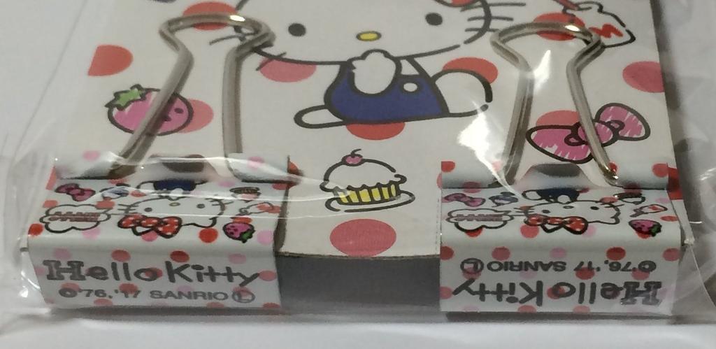 SANRIO Hello Kitty Double Paper Set of Office Stationery Clips, 3, 1-inch Pinch,