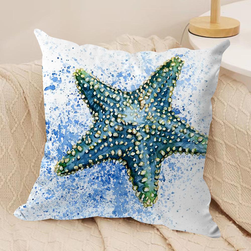 

Морское Животное Черепаха Коралл Наволочка Мягкая Плюшевая Подушка-Плед Чехол Двусторонний Печатный Чехол для Подушки Уютный Диван Домашний Декор 30x30cm