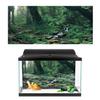 PVC Adhesive Riverway Green Woods Aquarium Background Poster Sticker Fish Tank Decoration