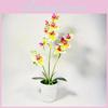 Phalaenopsis Potted Faux Plant Ornament For Office Desk And Living Room Decor