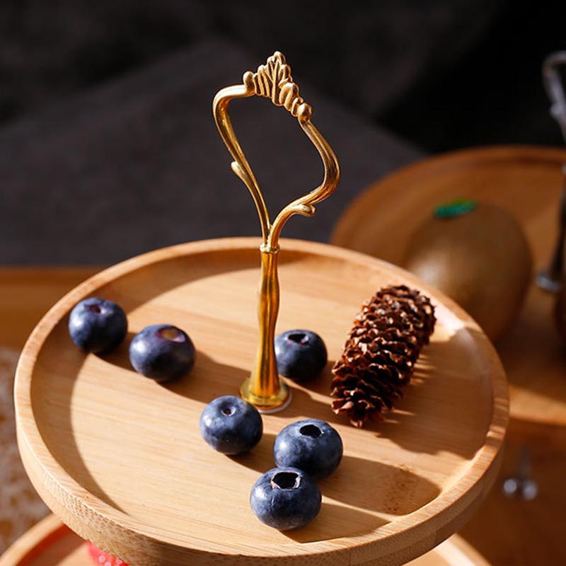 Ovocný talíř Domácí dvouvrstvý stojan na dorty Dezert Dřevěný stojan Stolní dekorace Svatební Komerční displej Stojan na dorty Tác na cukrovinky