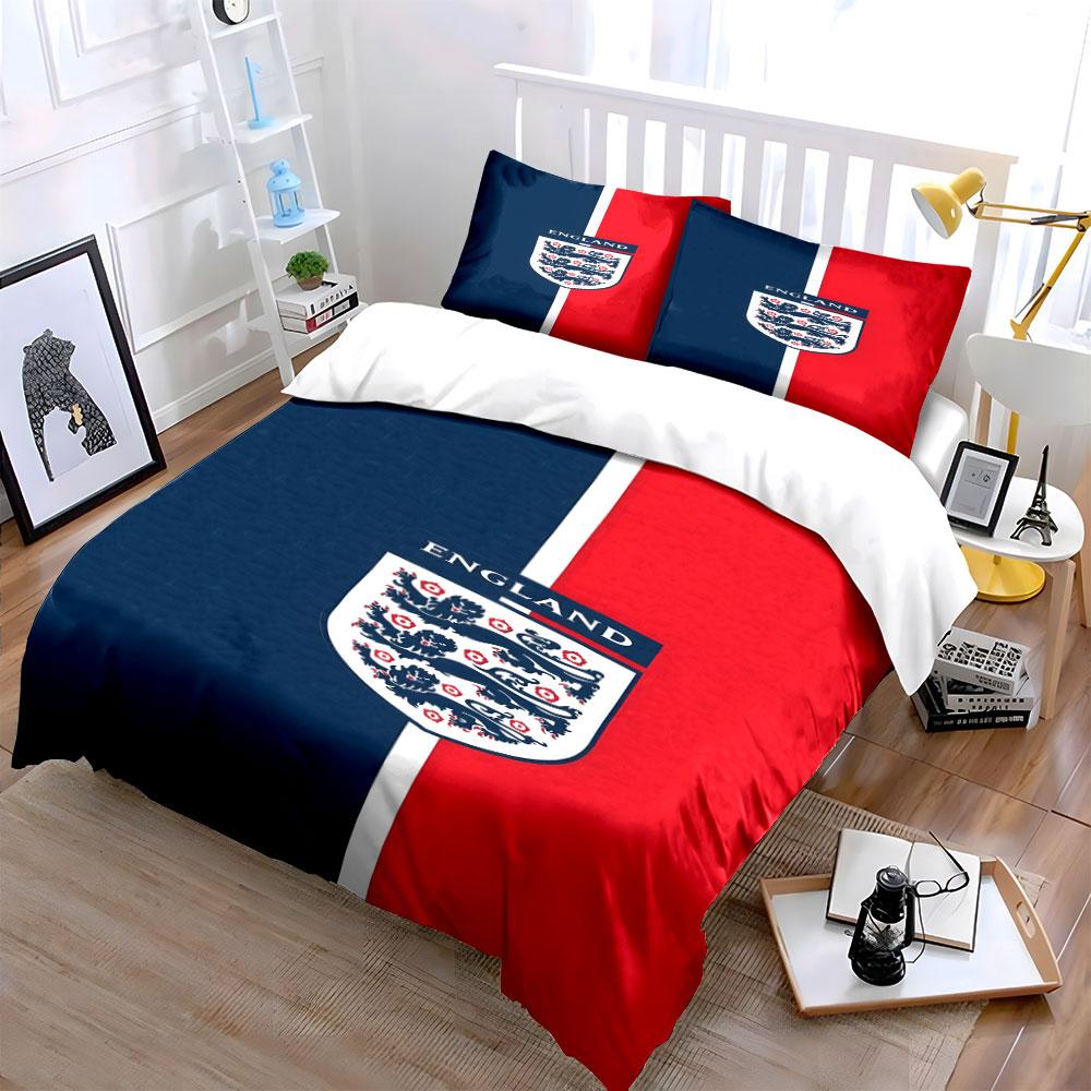 England Emblem, Lions, Football. Bedding Sets Duvet Cover Sets Duvet Covers Pillowcases(1* Duvet Cover 2* Pillowcases Without Duvet Insert)