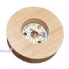 70mm Wooden Lighted Base Stand Round Lamp Night Light Holder for DIY Crystal Acrylic Board