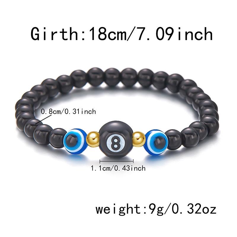 Turkish Blue Eye Bracelet Lucky Amulet  Hand Chains Gifts 5/8MM Tiger Eye Stone Beaded Evil Eye Bracelets for Women Men