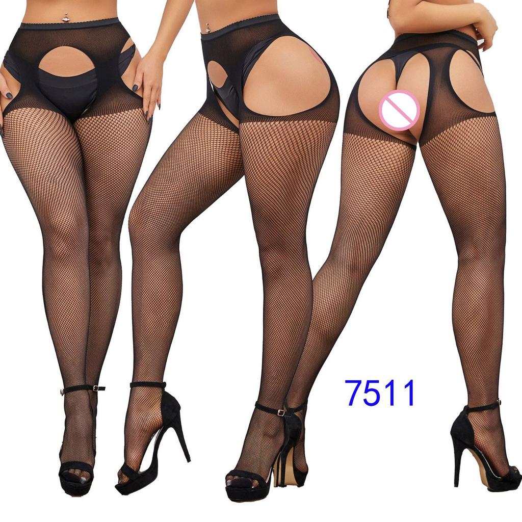 Women's Sexy Suspender Fishnet Stockings Sexy Stockings Bottoming Pantyhose Crotch Stockings