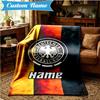 Custom Name German Football Crest Blanket Lightweight Ideal Bedding Blanket Perfect for Travel, Camping, Living Rooms, Sofas, Christmas Gift