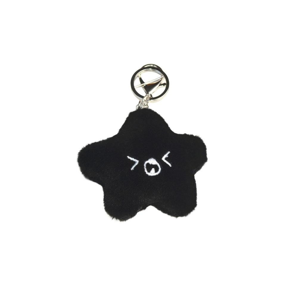 Black Plush Pendant, Keychain, Backpack Ornament, Cute Emoticon Pack, Star Doll