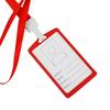 (Great home)Aluminum Vertical ID Card Badge Holder Business Work Bus Card Case Cover Lanyard
