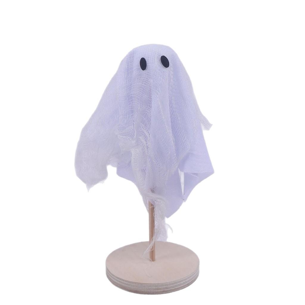 Halloween Fabric Witch Broom Decor Set Colorful Mesh Trick Or Festivities Treat