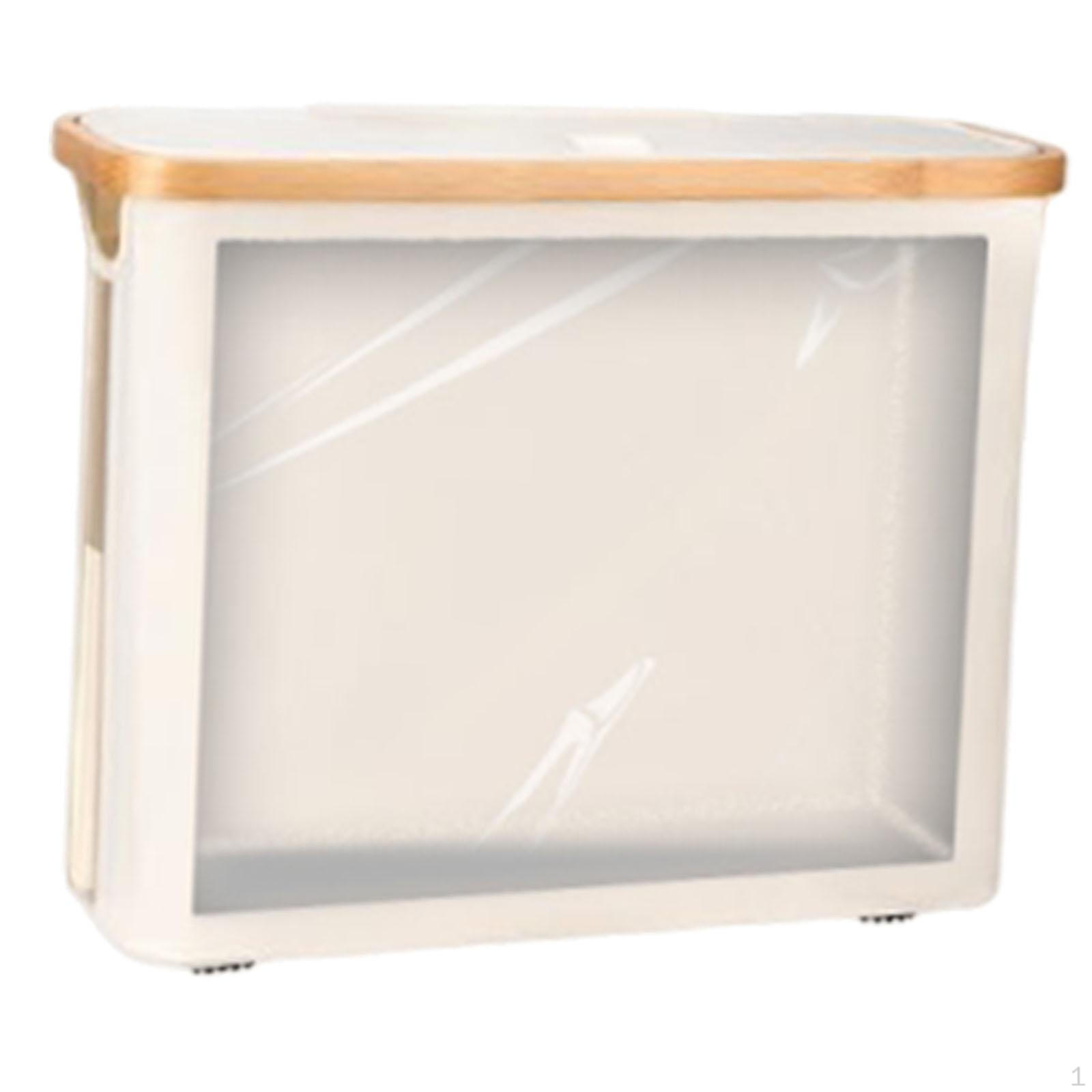 

43 X 17 35 Cm Toilet Paper Organizer, Bamboo And Canvas Accessories, Kitchen Container, Easy Open,