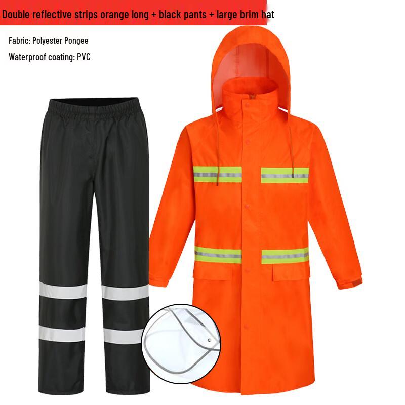 Children s Orange Reflective Two-Piece Rain Suit