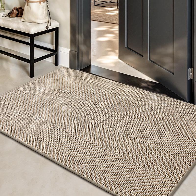 Elegant Non-Slip Outdoor Entryway Mat: Dirt-Resistant & Water-Absorbent