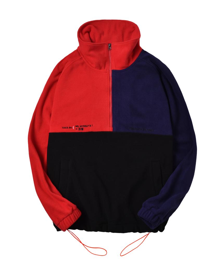 Emotion Planet Collar Polar Fleece Anorak (Red)